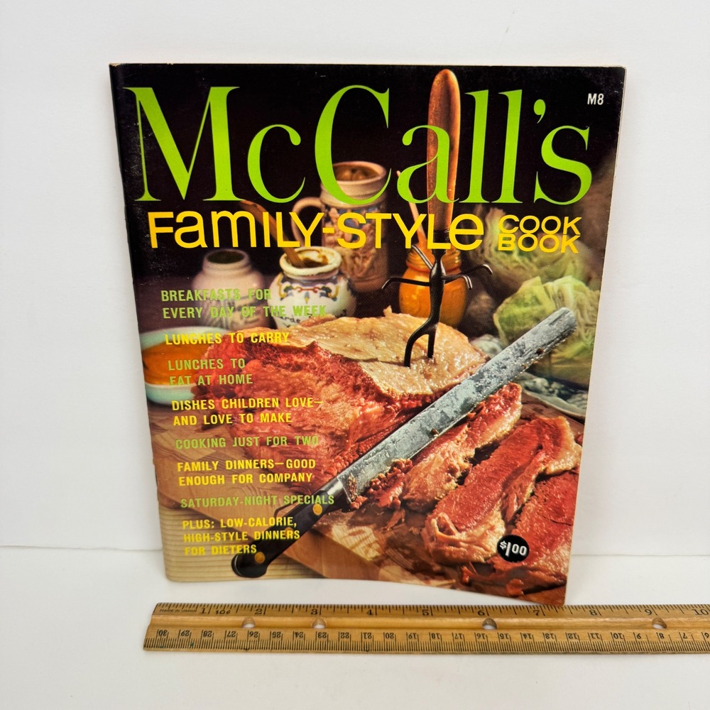 Vtg 60s McCalls Cookbook Collect Replacement Family Style Recipes M8 Paperback